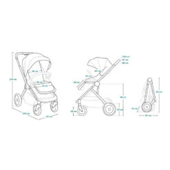 Lionelo Poussette Multifonction Mika 2en1 Grey Graphite -Lionelo le041001761 10