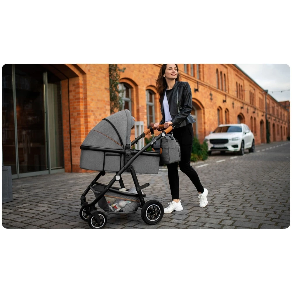 Lionelo Pack Duo Poussette Amber + Nacelle Grey Graphite 11 Lionelo Pack Duo Poussette Amber + Nacelle Grey Graphite – Image 9