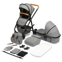 Lionelo Pack Duo Poussette Amber + Nacelle Grey Stone
