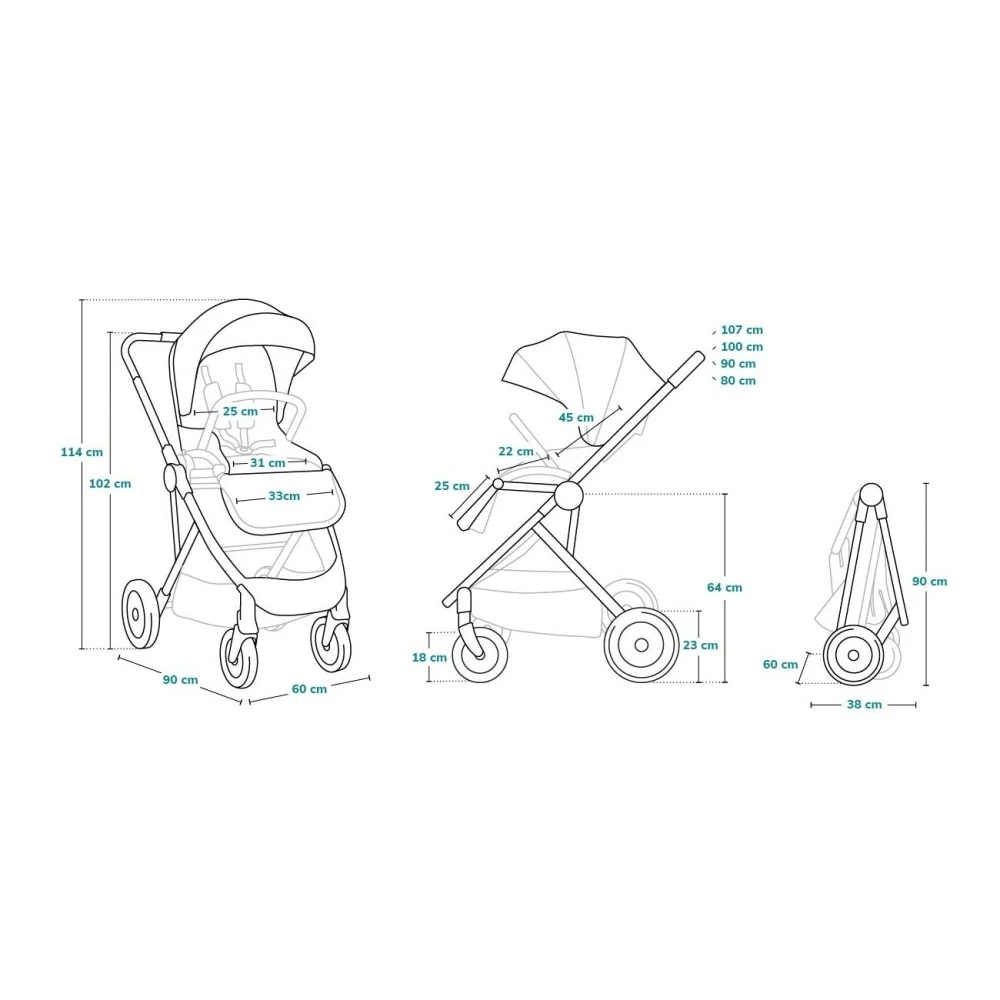 Lionelo Pack Duo Poussette Amber + Nacelle Grey Stone 13 Lionelo Pack Duo Poussette Amber + Nacelle Grey Stone – Image 11
