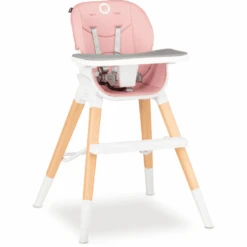 Lionelo Chaise Haute Enfant évolutive Mona Bubblegum Bois
